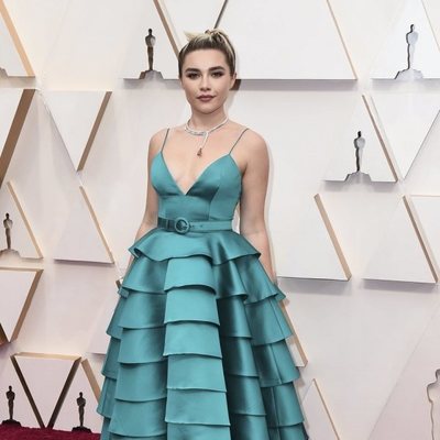 Florence Pugh on the red carpet at the 2020 Oscar Awards