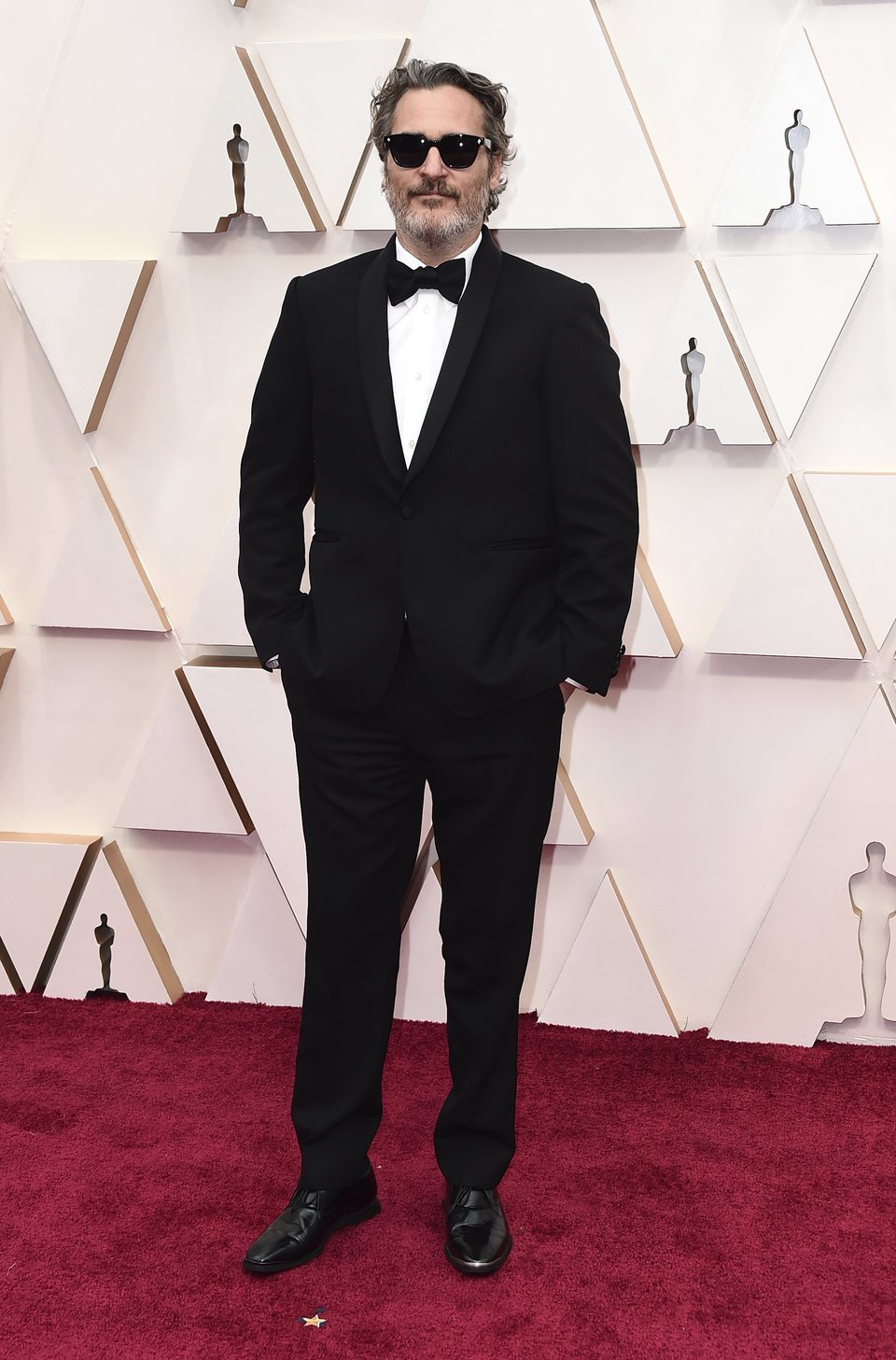 Joaquin Phoenix on the red carpet at the 2020 Oscar Awards