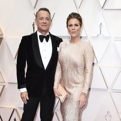 Tom Hanks on the red carpet at the 2020 Oscar Awards