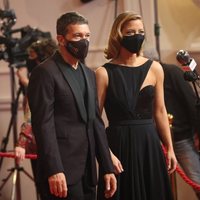 Antonio Banderas and Maria Casado at the Goya 2021 red carpet