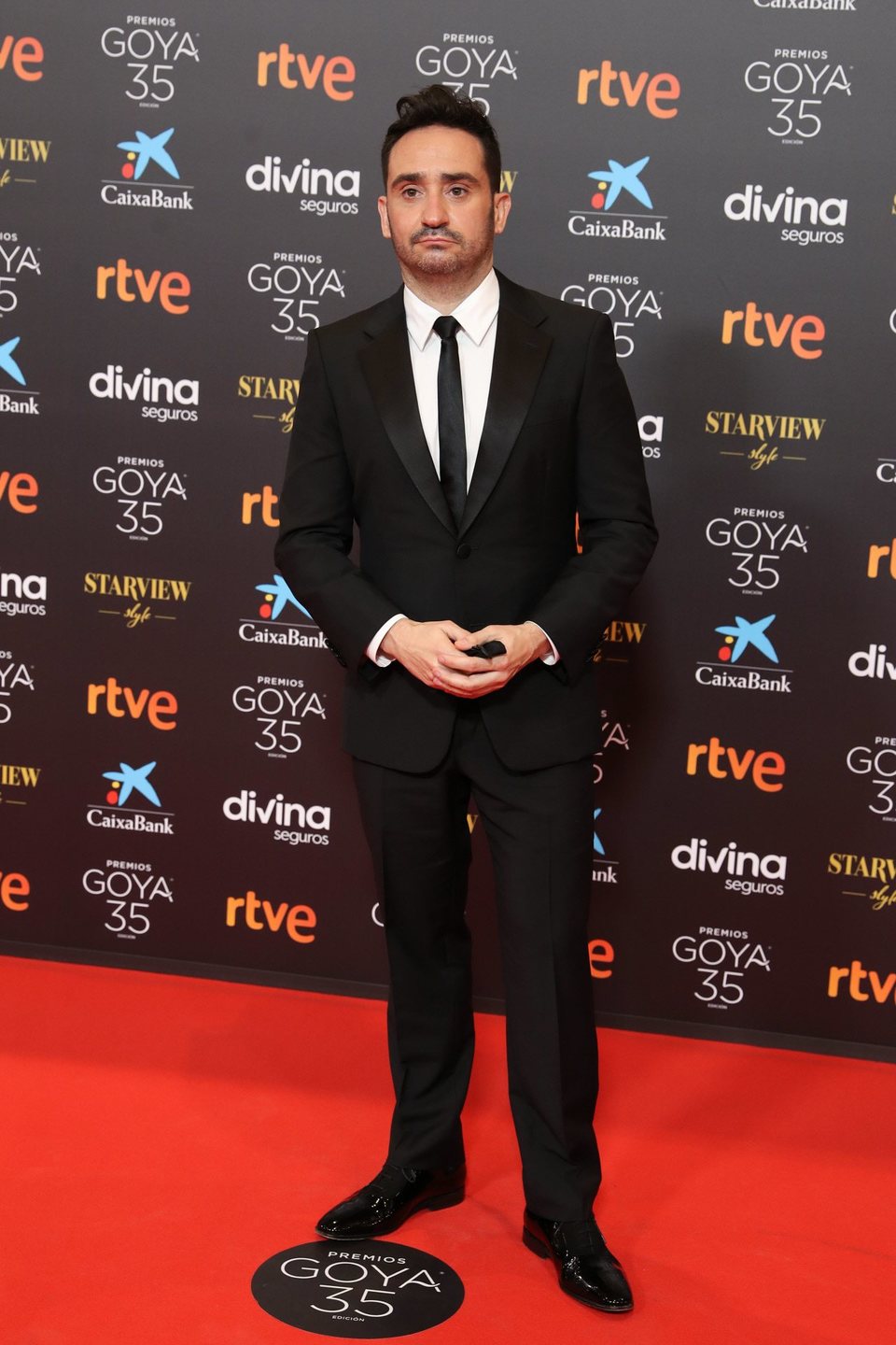 J.A. Bayona at the Goya 2021 red carpet