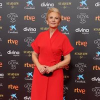 Elena Irureta at the Goya 2021 red carpet