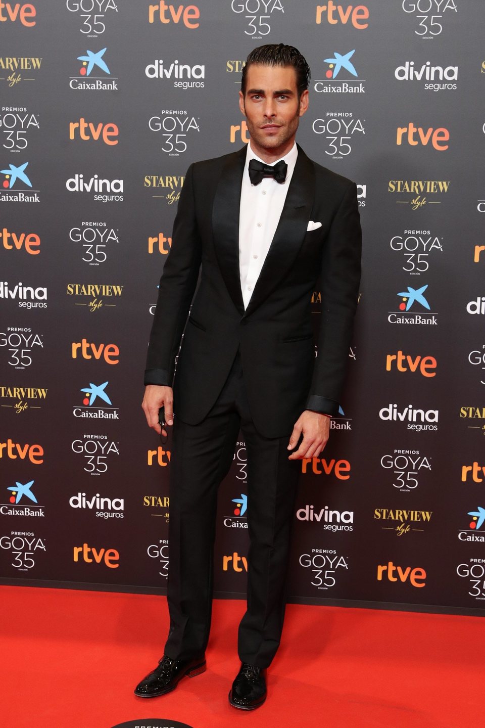 Jon Kortajarena at the red carpet of the 35th edition of the Goya Awards