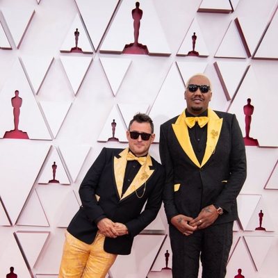 Martin Desmond Roe and Travon Free at the Oscar 2021 red carpet