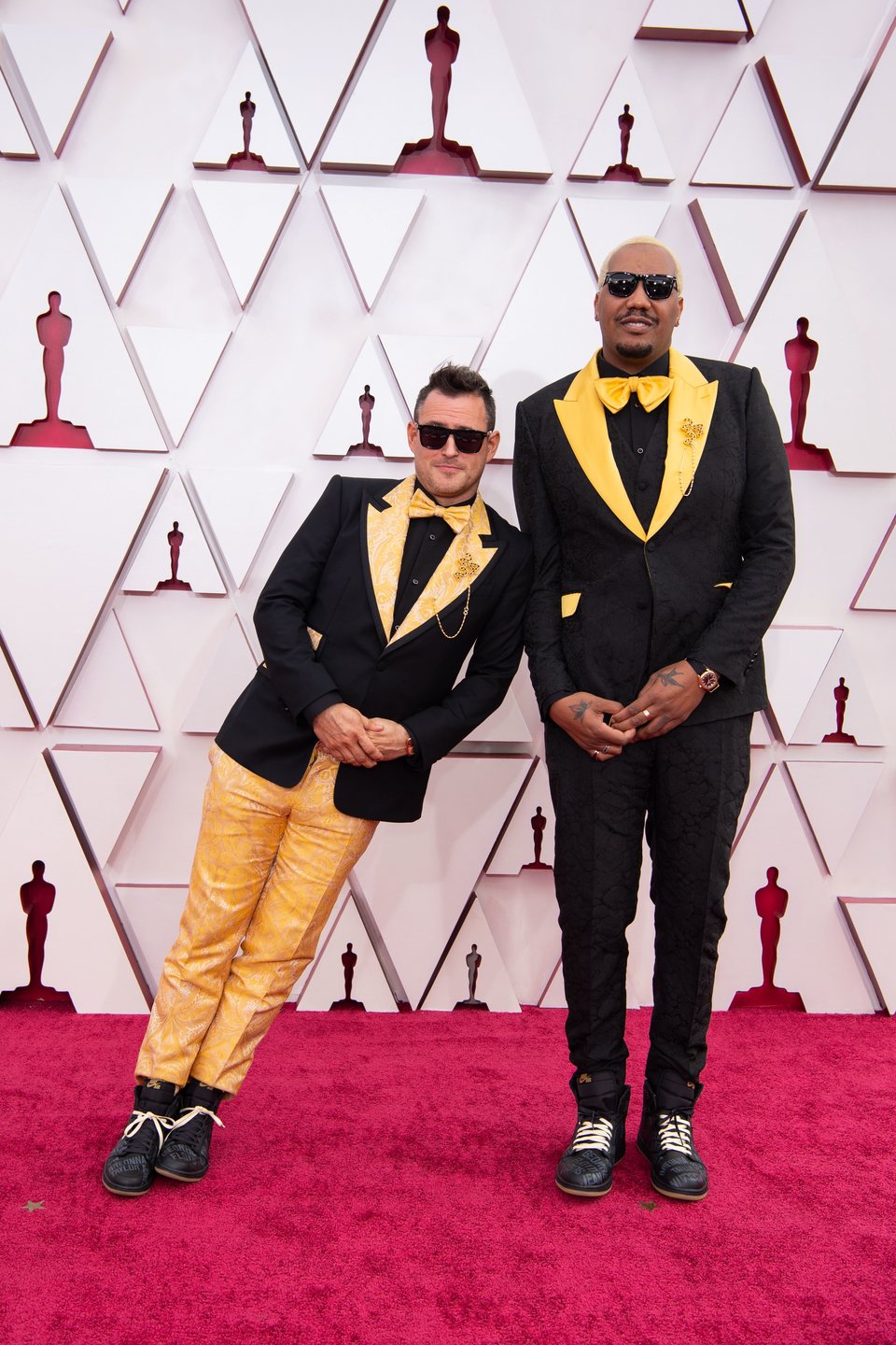 Martin Desmond Roe and Travon Free at the Oscar 2021 red carpet