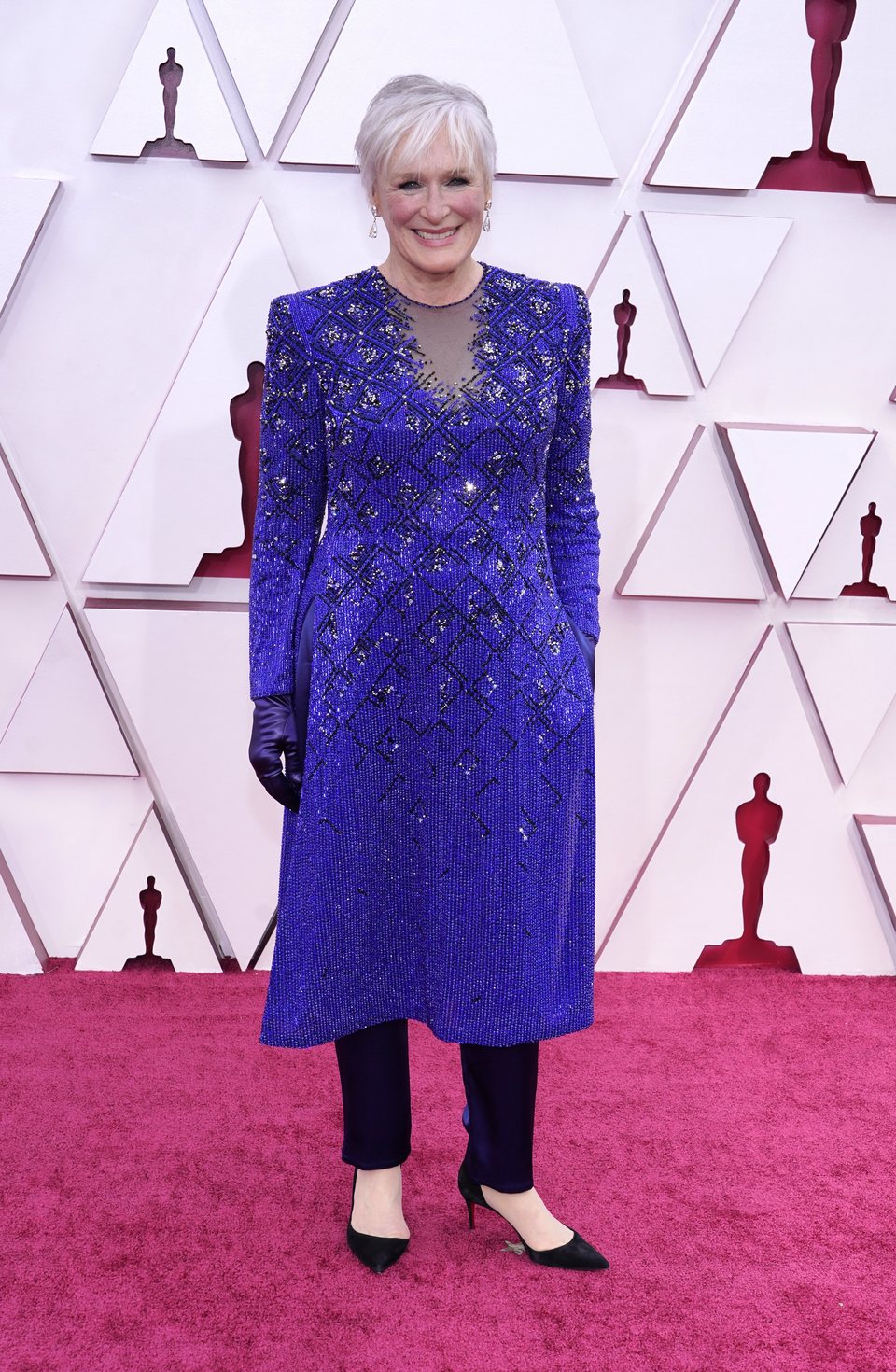 Glenn Close at the Oscars 2021 red carpet