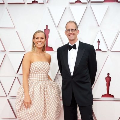 Dana Murray and Pete Docter at the Oscars 2021 red carpet