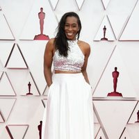 Mia Neal at the Oscars 2021 red carpet