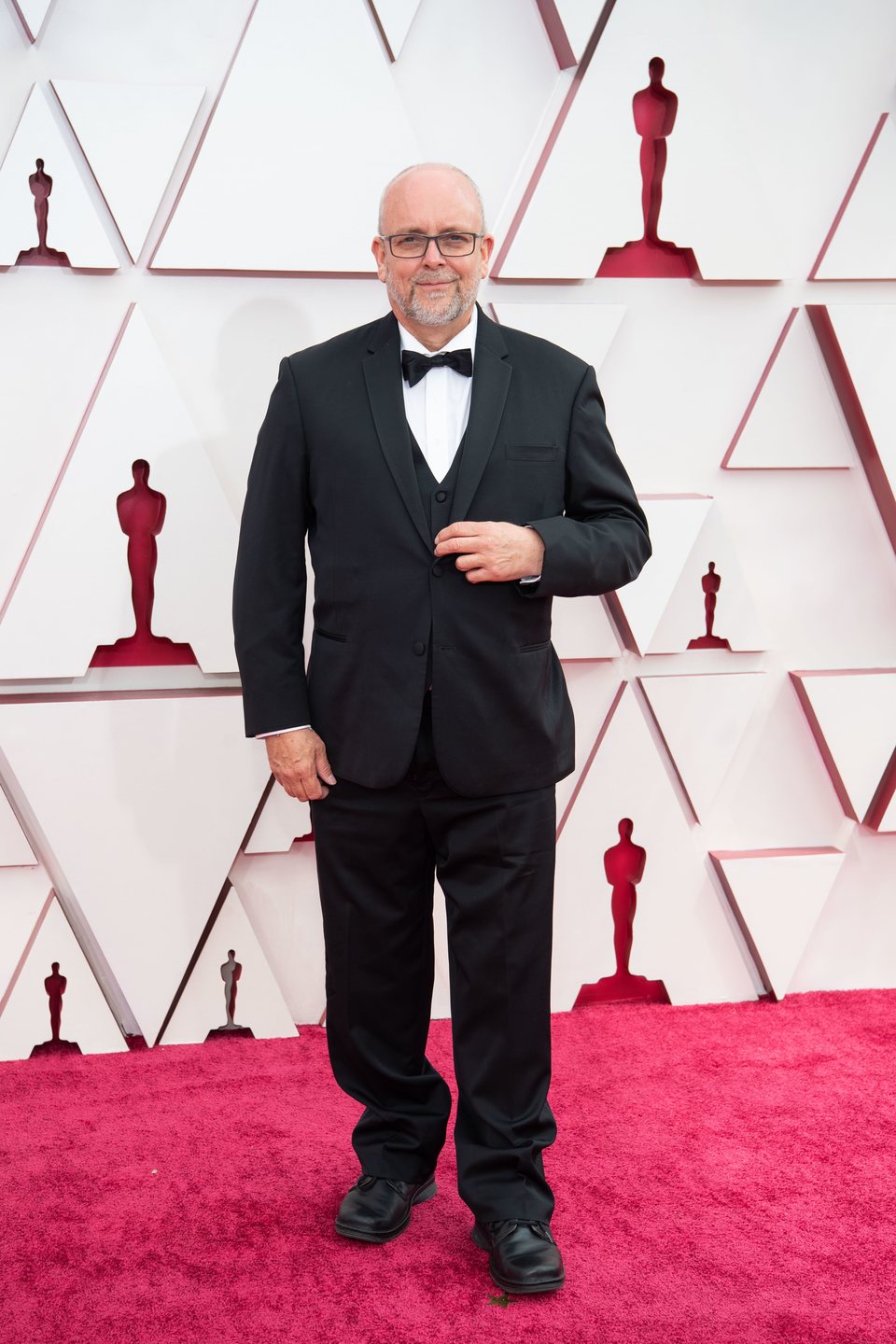 Mark Coulier at the Oscars 2021 red carpet