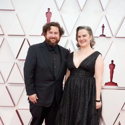 Michael Govier at the Oscars 2021 red carpet