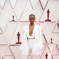 Tiara Thomas at the Oscars 2021 red carpet