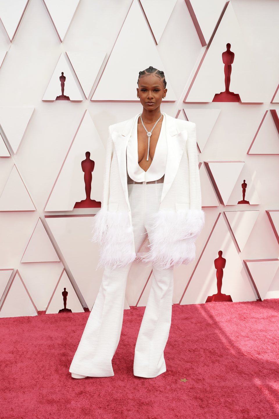 Tiara Thomas at the Oscars 2021 red carpet