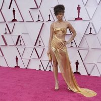 Andra Day at the Oscars 2021 red carpet