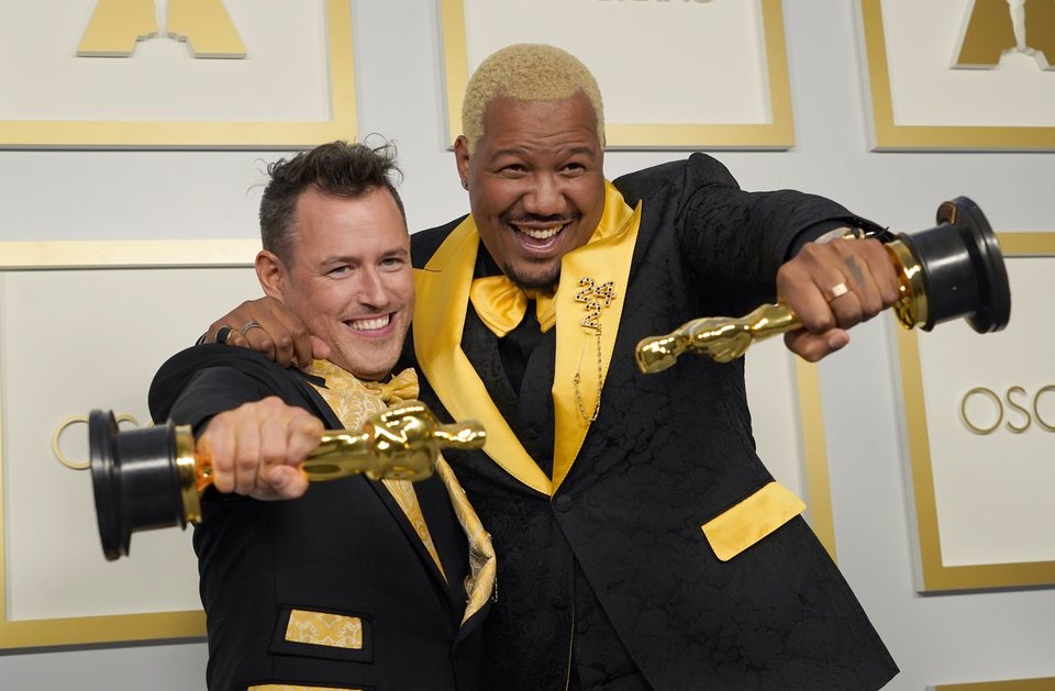 Martin Desmond Roe and Travon Free, winners of the Oscar 2021 for best live action short film