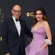 Patrick Stewart and Sunny Ozell at the Emmy's 2021 red carpet