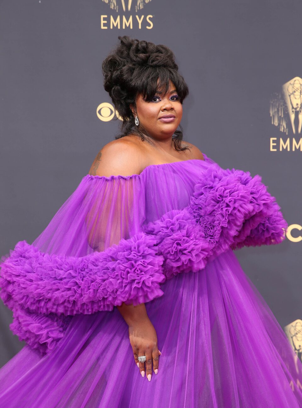 Nicole Byer at the Emmy's 2021 red carpet