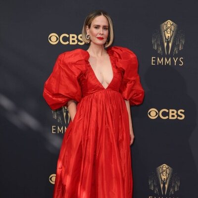 Sarah Paulson at the Emmy's 2021 red carpet