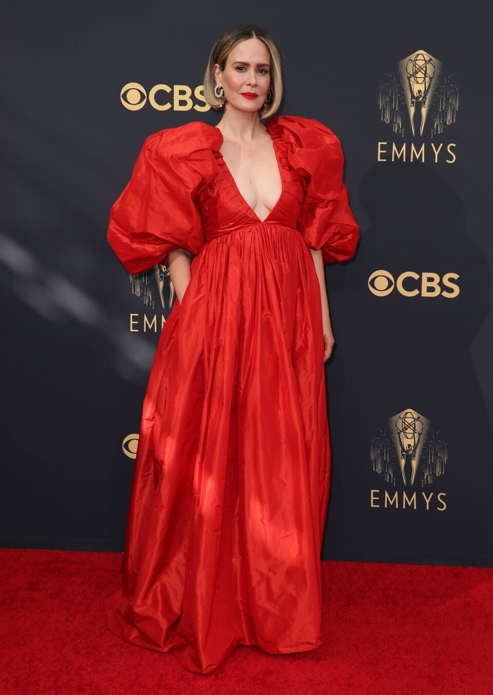 Sarah Paulson at the Emmy's 2021 red carpet