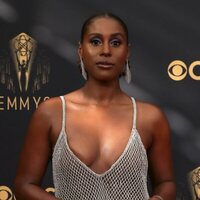 Issa Rae at the Emmy's 2021 red carpet