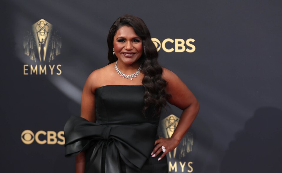 Mindy Kailing at the Emmy's 2021 red carpet