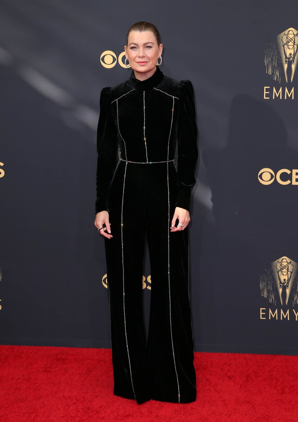 Ellen Pompeo at the Emmy's 2021 red carpet