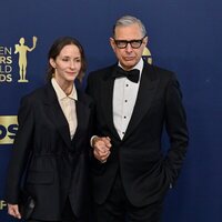 Emilie Livingston and Jeff Goldblum at the Screen Actors Guild Awards 2022