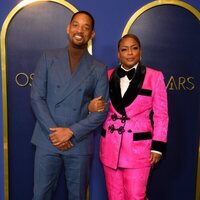 Will Smith and Aunjanue Ellis at the Oscars 2022 nominees luncheon