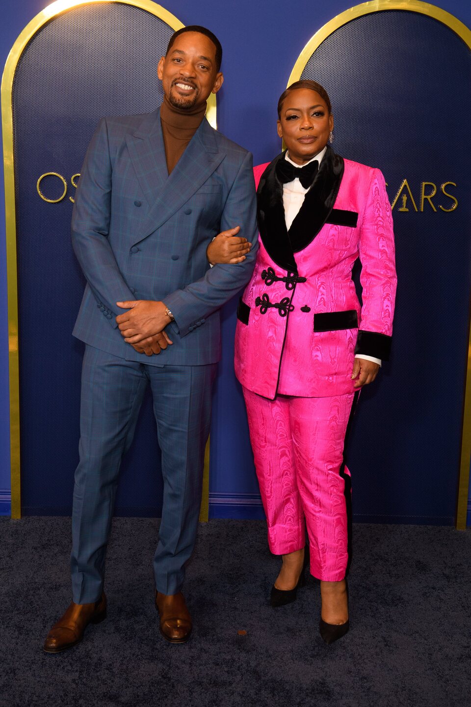 Will Smith and Aunjanue Ellis at the Oscars 2022 nominees luncheon