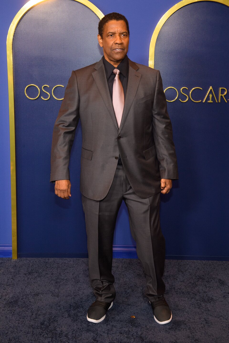 Denzel Washington at the Oscars 2022 nominees luncheon