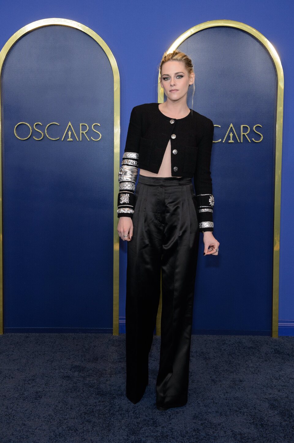 Kristen Stewart at the Oscars 2022 nominees luncheon