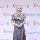 Audrey Diwan at the BAFTAs 2022 red carpet