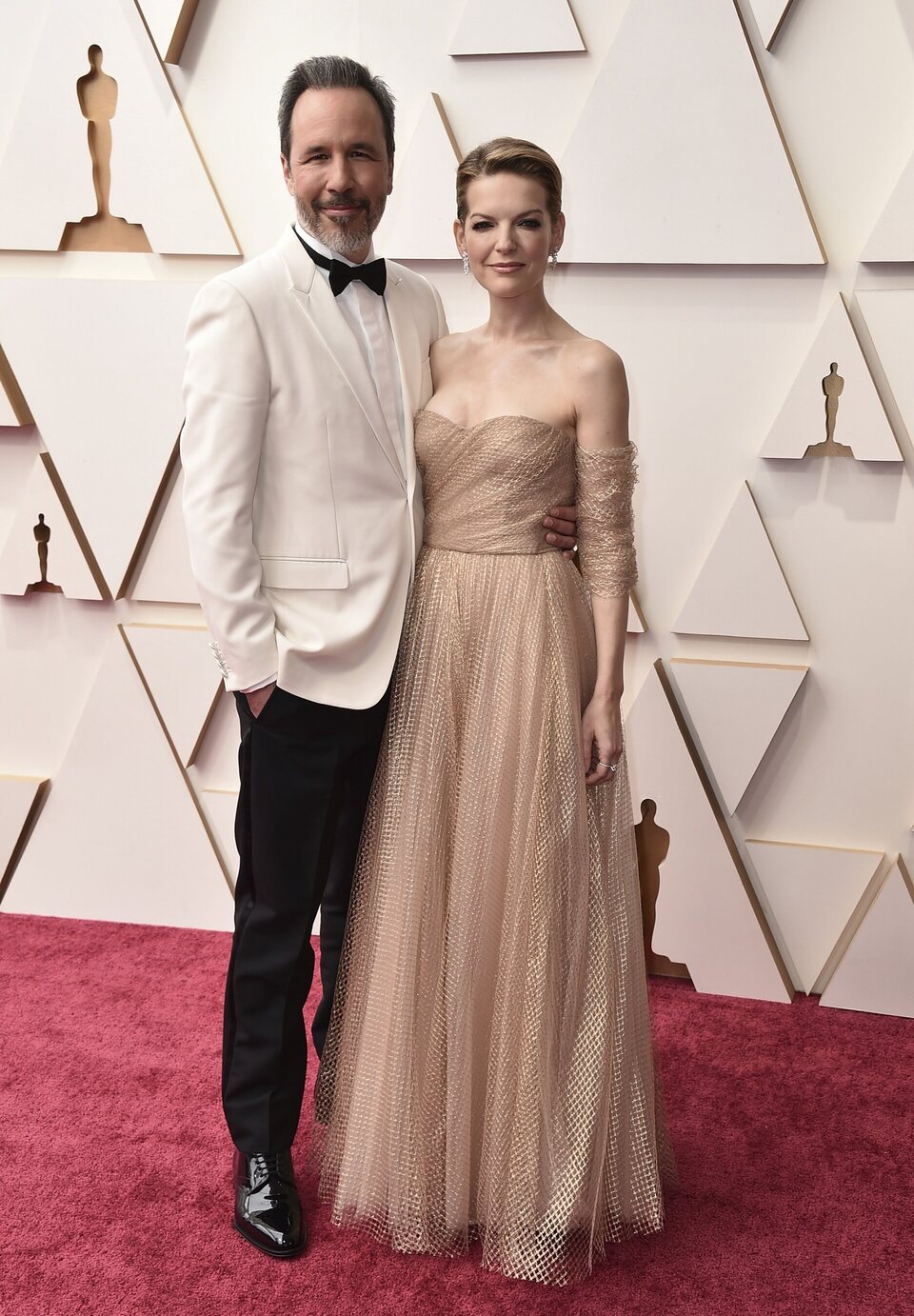 Denis Villeneuve and Tanya Lapointe at the Oscars 2022 red carpet