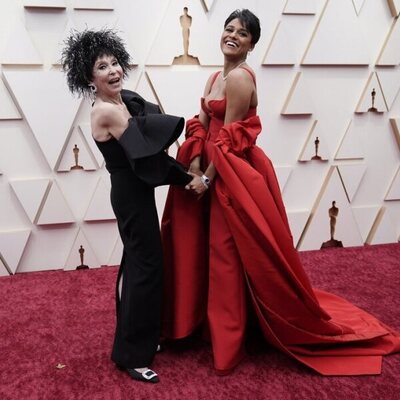 Rita Moreno and Ariana DeBose at the Oscars 2022 red carpet