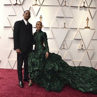 Will Smith and Jada Pinkett Smith at the Oscars 2022 red carpet