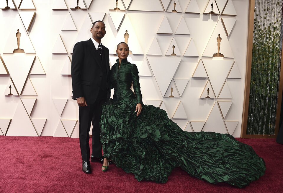 Will Smith and Jada Pinkett Smith at the Oscars 2022 red carpet