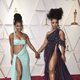 Halle Bailey and Chloe Bailey at the Oscars 2022 red carpet