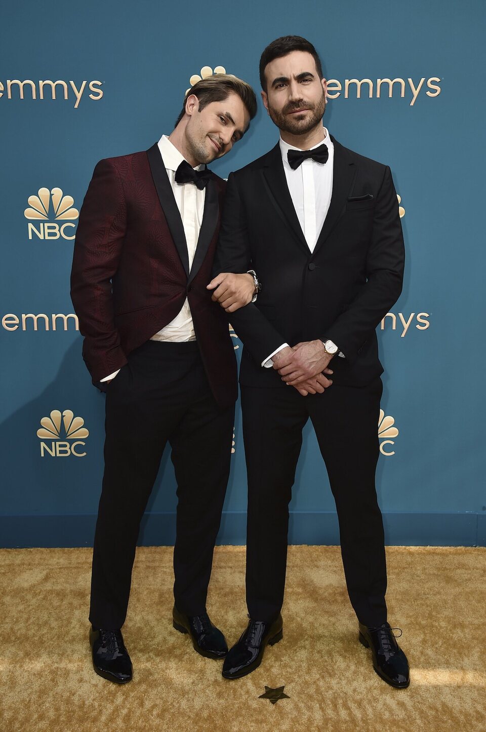 Brett Goldstein and Phil Dunster at the 2022 Emmy Awards Red Carpet