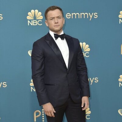 Taron Egerton on the Emmys 2022 Red Carpet