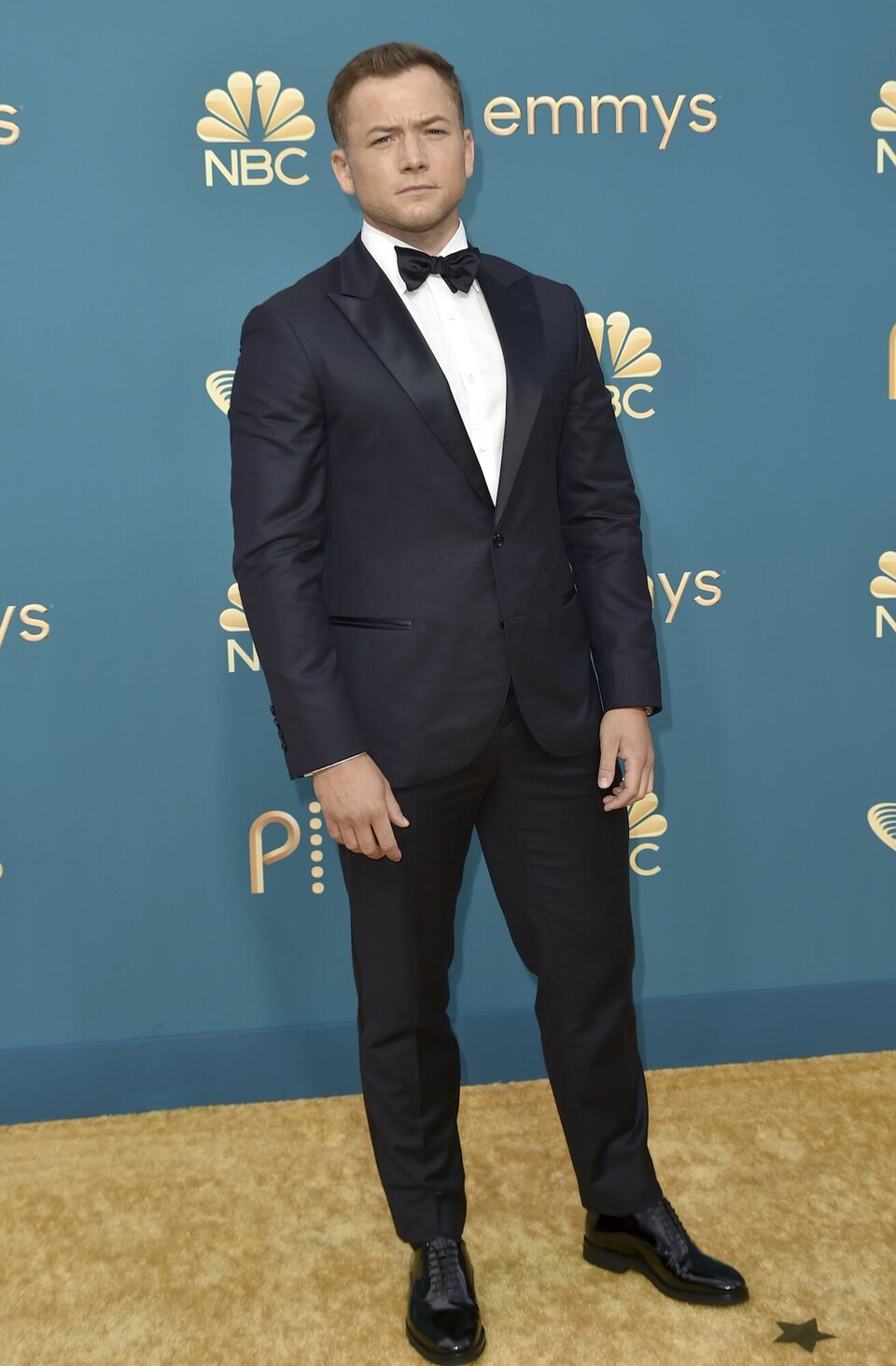 Taron Egerton on the Emmys 2022 Red Carpet