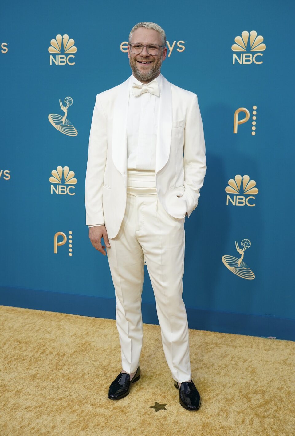 Seth Rogen on the Emmys 2022 Red Carpet