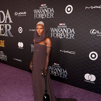 Michaela Coel at the 'Black Panther: Wakanda Forever' premiere