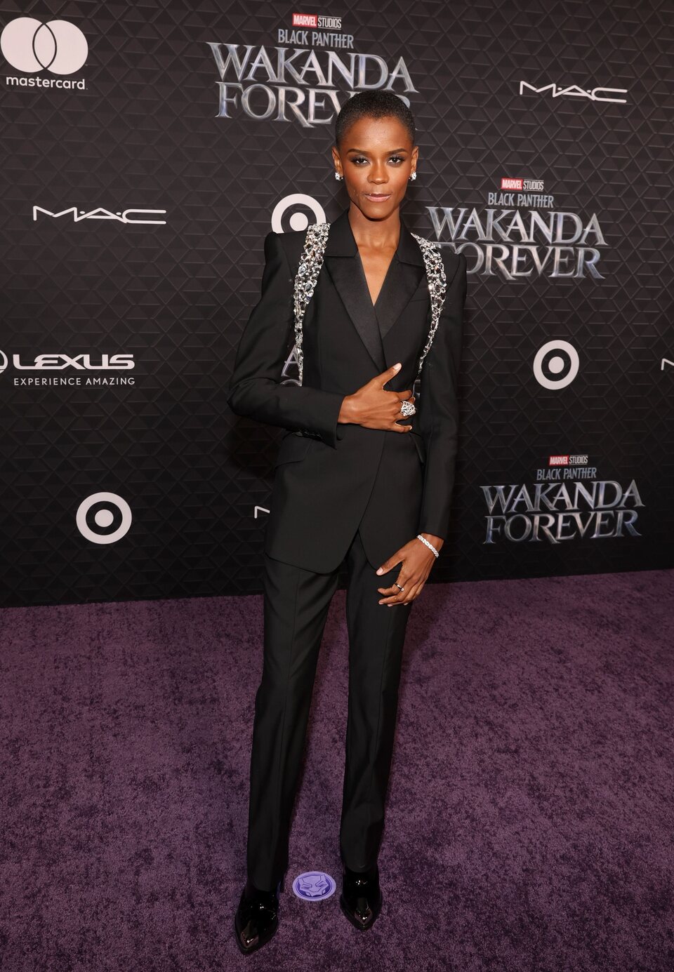 Letitia Wright at the 'Black Panther: Wakanda Forever' premiere