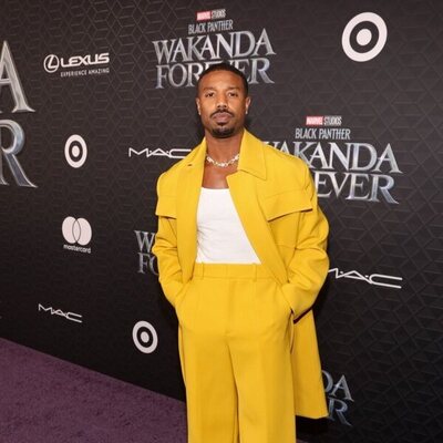 Michael B. Jordan at the 'Black Panther: Wakanda Forever' premiere