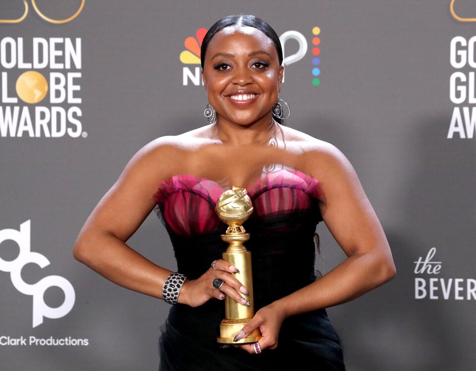 Quinta Brunson, winner of the Golden Globe 2023 for the best actress in a series (comedy)