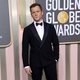 Taron Egerton at the Golden Globes 2023 red carpet