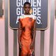 Letitia Wright at the Golden Globes 2023 red carpet