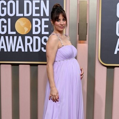 Kaley Cuoco at the Golden Globes 2023 red carpet