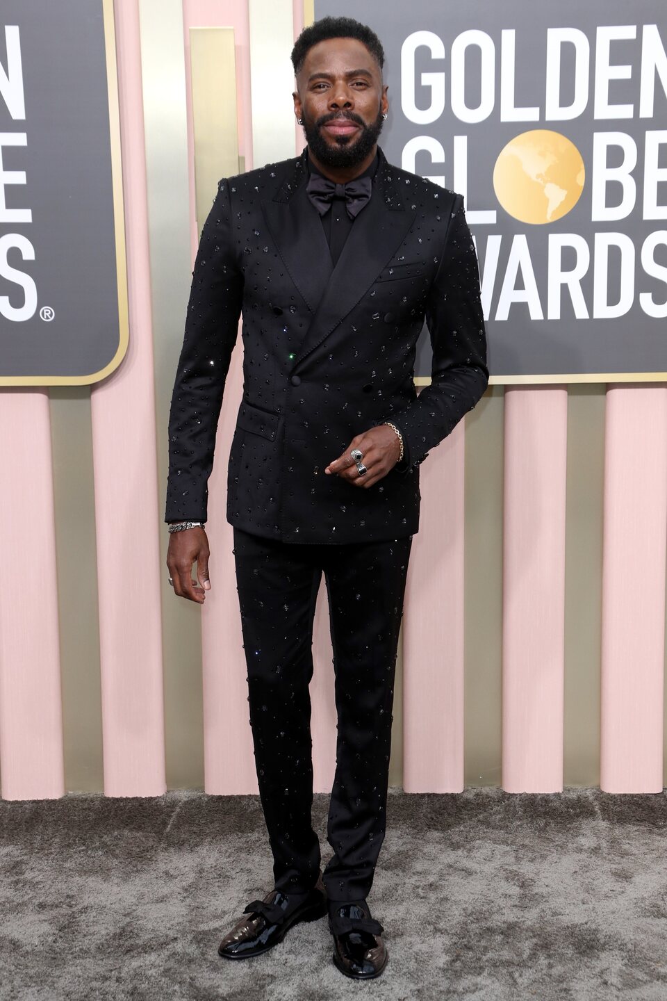 Colman Domingo at the Golden Globes 2023 red carpet