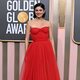 Monica Barbaro at the Golden Globes 2023 red carpet