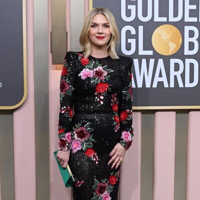 Rhea Seehorn at the Golden Globes 2023 red carpet